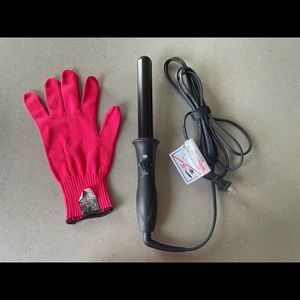 Sultra Bombshell 1” Curling Wand w/ Heat Protecting Glove